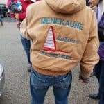 Ken Kreider wears the colors of the Menekaunee Iceboat Club