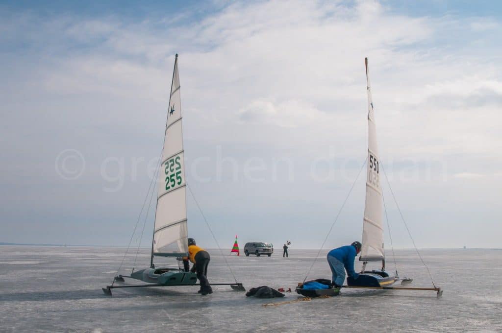 Copyright Gretchen Dorian Nite Iceboat Sailing