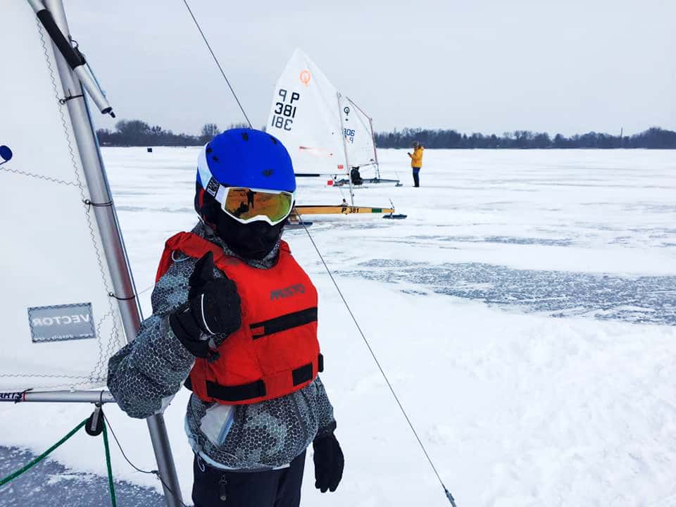 ice sailboating