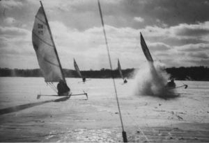 Vintage Dn Ice Saiing George Silk