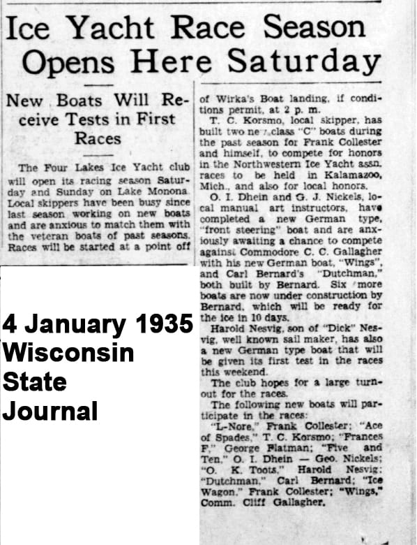 Madison Wisconsin State Journal Jan 04 1935 P 17 Front Steering German Boats